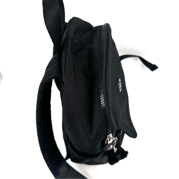 Kipling Backpack Black Nylon Shoulder Book Bag With Monkey Brand New - Picture 5 of 11